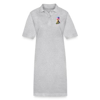 Eiffelturm #6 - Stanley/Stella Frauen Bio-Polokleid PAIGER - Grau meliert - Vorne