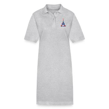 Eiffel tower #11 - Robe polo bio PAIGER Stanley/Stella Femme - gris chiné - Devant