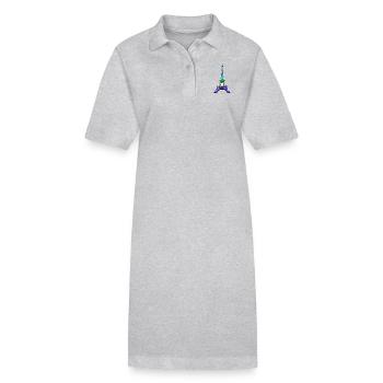 Eiffelturm #23 - Stanley/Stella Frauen Bio-Polokleid PAIGER - Grau meliert - Vorne