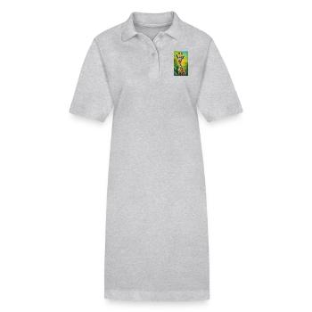 Giraffe Painting Painting Art comic - Stanley/Stella PAIGER Organic Women’s Polo Dress - heather grey - Front