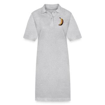 Banane - Stanley/Stella Frauen Bio-Polokleid PAIGER - Grau meliert - Vorne