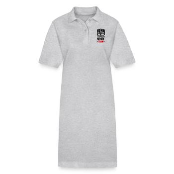 Junggesellen Team Jga - Stanley/Stella Frauen Bio-Polokleid PAIGER - Grau meliert - Vorne