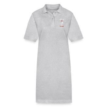 Ich kann nicht Wasserski fahren - Stanley/Stella Frauen Bio-Polokleid PAIGER - Grau meliert - Vorne