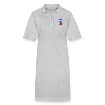 GIN in a BOTTLE - Stanley/Stella PAIGER Organic Women’s Polo Dress - heather grey - Front