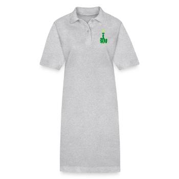 green thumb / Grüner Daumen (2c) - Stanley/Stella Frauen Bio-Polokleid PAIGER - Grau meliert - Vorne