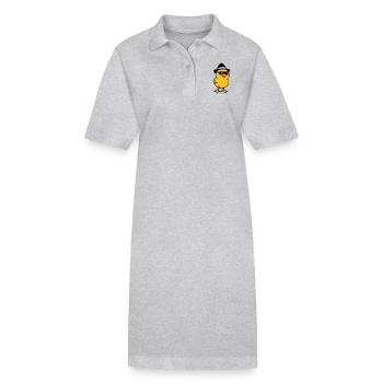poussins doux - Robe polo bio PAIGER Stanley/Stella Femme - gris chiné - Devant