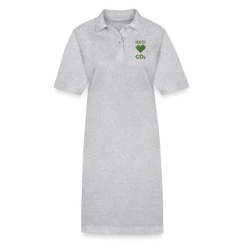 PLANTS LOVE CO2 - Stanley/Stella PAIGER Organic Women’s Polo Dress - heather grey - Front