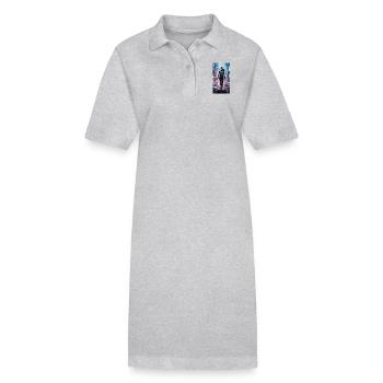Ninja-Superhero - Stanley/Stella Frauen Bio-Polokleid PAIGER - Grau meliert - Vorne