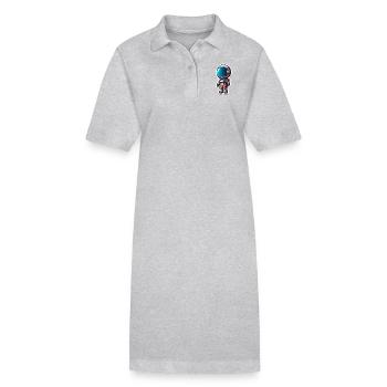 FUTUR ASTRONAUTE CHAUD - Robe polo bio PAIGER Stanley/Stella Femme - gris chiné - Devant