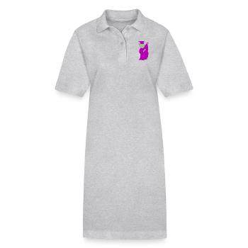 Alien Graduation - Robe polo bio PAIGER Stanley/Stella Femme - gris chiné - Devant