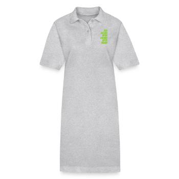 Funny High School Graduation Sayings - Stanley/Stella PAIGER Organic Women’s Polo Dress - heather grey - Front