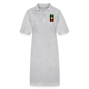 traffic lights - Stanley/Stella PAIGER Organic Women’s Polo Dress - heather grey - Front