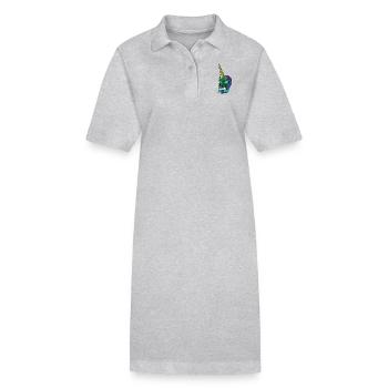 Zomblicorne - Robe polo bio PAIGER Stanley/Stella Femme - gris chiné - Devant