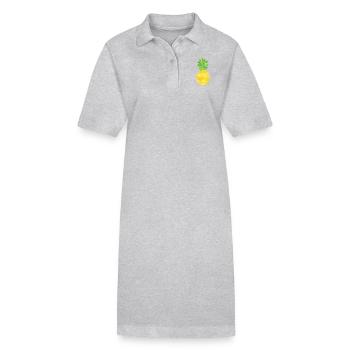 Ananas - Stanley/Stella Frauen Bio-Polokleid PAIGER - Grau meliert - Vorne