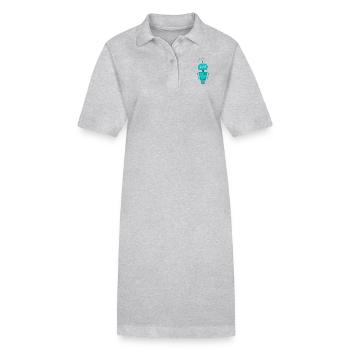 robot - Stanley/Stella PAIGER Organic Women’s Polo Dress - heather grey - Front