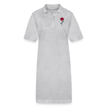 rose red design - Stanley/Stella Frauen Bio-Polokleid PAIGER - Grau meliert - Vorne
