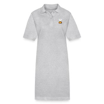 Taco Mexico Salsa Delicious Fast Food Happy Tortilla - Stanley/Stella PAIGER Organic Women’s Polo Dress - heather grey - Front