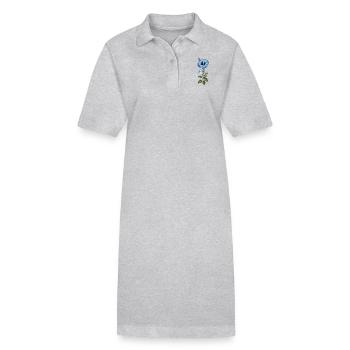 Morning Glory - Stanley/Stella PAIGER Organic Women’s Polo Dress - heather grey - Front