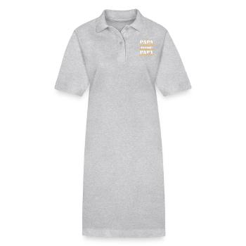 A Terrific Dad Grandpa Exceptional Gift - Stanley/Stella PAIGER Organic Women’s Polo Dress - heather grey - Front