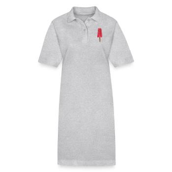 Eis - Stanley/Stella Frauen Bio-Polokleid PAIGER - Grau meliert - Vorne