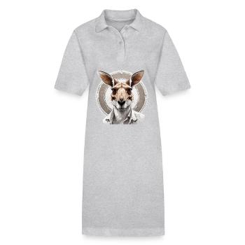 Känguru / Tier / Australien / Beuteltier / Outback - Stanley/Stella Frauen Bio-Polokleid PAIGER - Grau meliert - Vorne