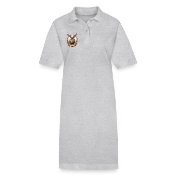 Weltfrieden auf der Erde - Stanley/Stella Frauen Bio-Polokleid PAIGER - Grau meliert - Vorne