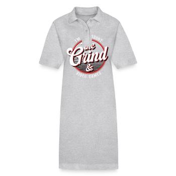 Je suis tout au sujet du grind et des jeux vidéo - Robe polo bio PAIGER Stanley/Stella Femme - gris chiné - Devant