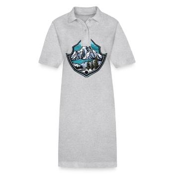 Berge Mountains Outdoor - Stanley/Stella Frauen Bio-Polokleid PAIGER - Grau meliert - Vorne