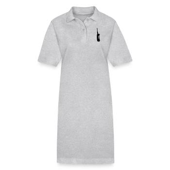 handy oldschool - Stanley/Stella Frauen Bio-Polokleid PAIGER - Grau meliert - Vorne
