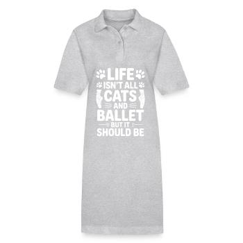 Ballet Dire Ballerine Drôle Ballet Cadeau - Robe polo bio PAIGER Stanley/Stella Femme - gris chiné - Devant