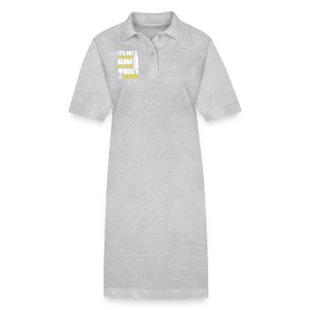 It is Not Drinking Alone If The Dog's Home - Stanley/Stella PAIGER Organic Women’s Polo Dress - heather grey - Front