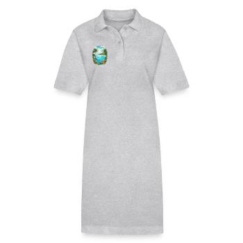 Karibik Insel - Stanley/Stella Frauen Bio-Polokleid PAIGER - Grau meliert - Vorne