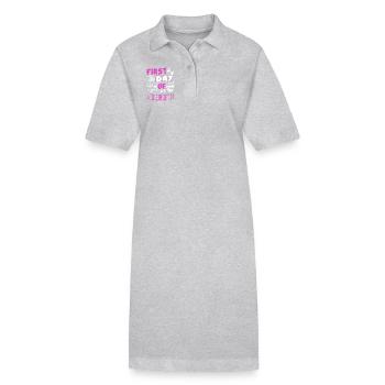 Kindergarten Teacher First Day Of Kindergarten - Stanley/Stella PAIGER Organic Women’s Polo Dress - heather grey - Front
