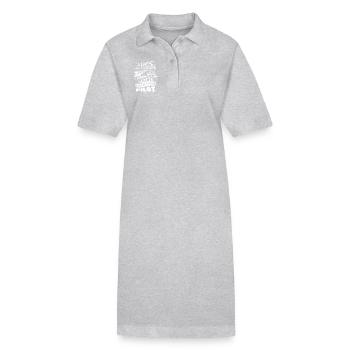 Pilot Forever The Title Pilot - Stanley/Stella PAIGER Organic Women’s Polo Dress - heather grey - Front
