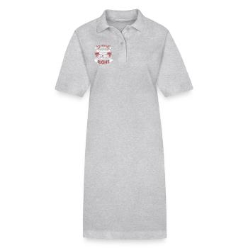 Psychologist I'm Not Arguing - Stanley/Stella PAIGER Organic Women’s Polo Dress - heather grey - Front
