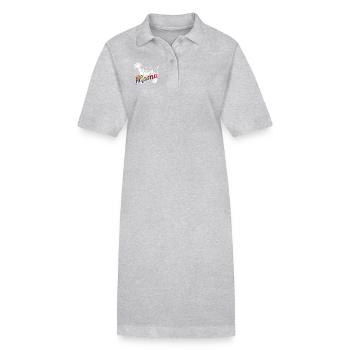 Airedale Terrier Airedale Terrier Mama - Stanley/Stella PAIGER Organic Women’s Polo Dress - heather grey - Front
