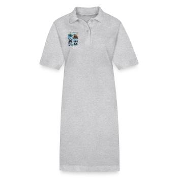 Armée de zombies - Robe polo bio PAIGER Stanley/Stella Femme - gris chiné - Devant