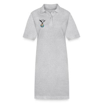 Weltfrieden auf der Erde - Stanley/Stella Frauen Bio-Polokleid PAIGER - Grau meliert - Vorne