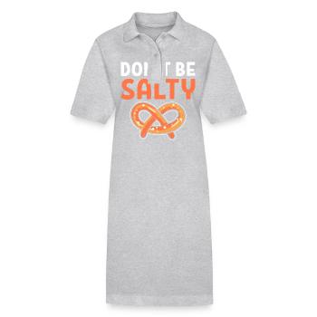 pretzel - Stanley/Stella PAIGER Organic Women’s Polo Dress - heather grey - Front