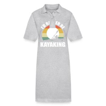 Kayak Kayak - Robe polo bio PAIGER Stanley/Stella Femme - gris chiné - Devant