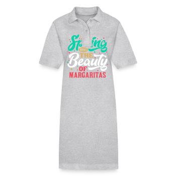 Le printemps apporte la beauté des margaritas - Robe polo bio PAIGER Stanley/Stella Femme - gris chiné - Devant
