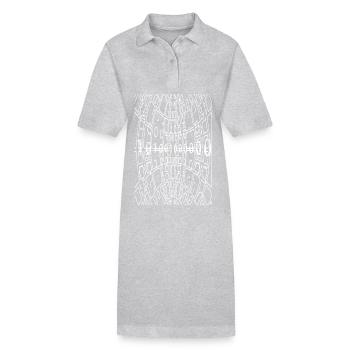 Verzerrte Raster-Tunnel - Stanley/Stella Frauen Bio-Polokleid PAIGER - Grau meliert - Vorne