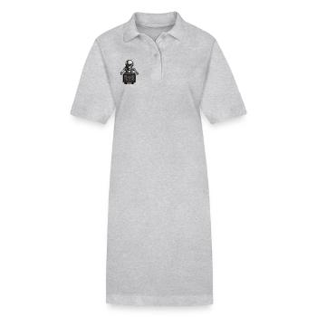 Totenkopf Musiker - Stanley/Stella Frauen Bio-Polokleid PAIGER - Grau meliert - Vorne