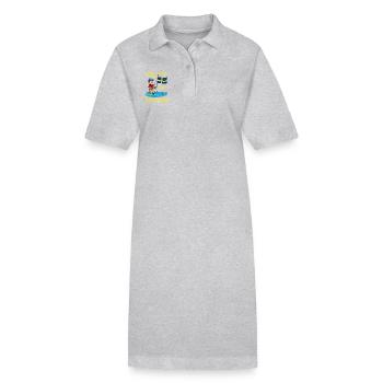 Exercice tôt le matin en Suède - Robe polo bio PAIGER Stanley/Stella Femme - gris chiné - Devant