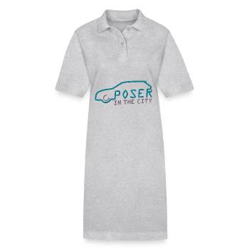 Poser in theCity - Stanley/Stella Frauen Bio-Polokleid PAIGER - Grau meliert - Vorne