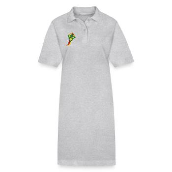 Cerf-volant mignon - Robe polo bio PAIGER Stanley/Stella Femme - gris chiné - Devant