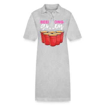 Beerpong Beer Pong Beer Pong Queen Queen - Robe polo bio PAIGER Stanley/Stella Femme - gris chiné - Devant