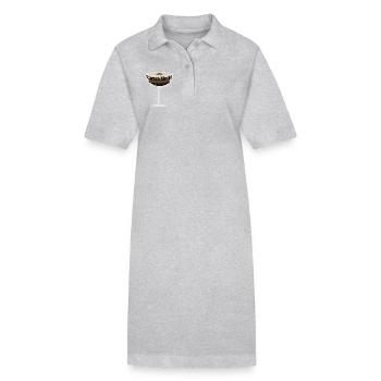 Espresso Martini - Stanley/Stella Frauen Bio-Polokleid PAIGER - Grau meliert - Vorne