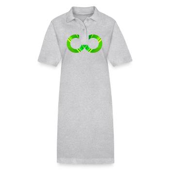 Acht Unendlichkeit 7 - Stanley/Stella Frauen Bio-Polokleid PAIGER - Grau meliert - Vorne