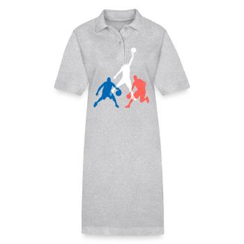 Basketball joueur de basketball supporter - Robe polo bio PAIGER Stanley/Stella Femme - gris chiné - Devant